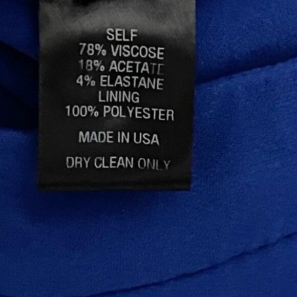 Brandon Maxwell Size 10 Cigarette Crepe Pullon High Rise Pants in Royal Blue - Picture 5 of 7